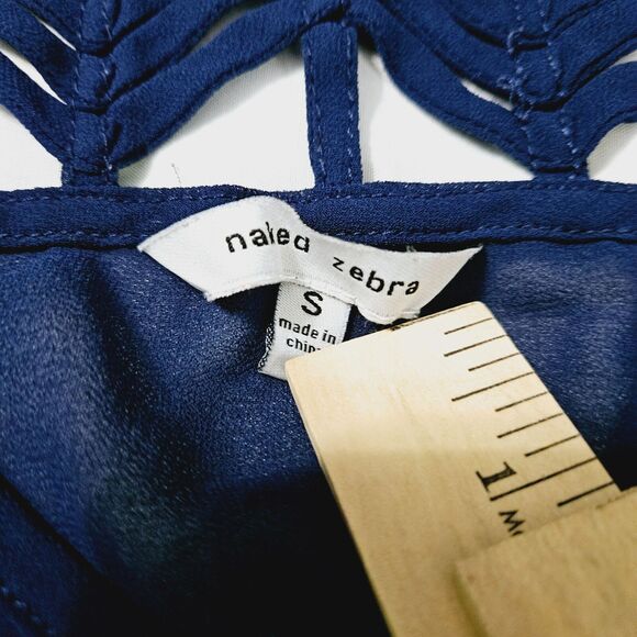 Naked Zebra Womens Tank Top Blue Size Small 100% Polyester Sleeveless Pullover - Picture 5 of 12